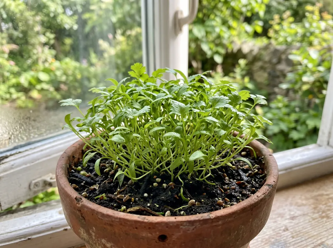 Coriandre en pot