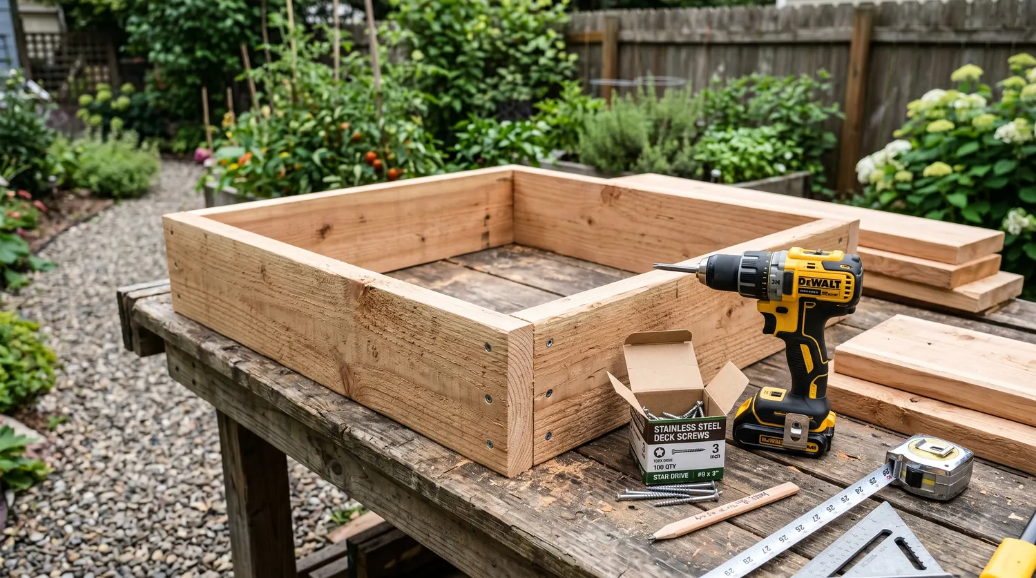 Fabriquer un carré potager
