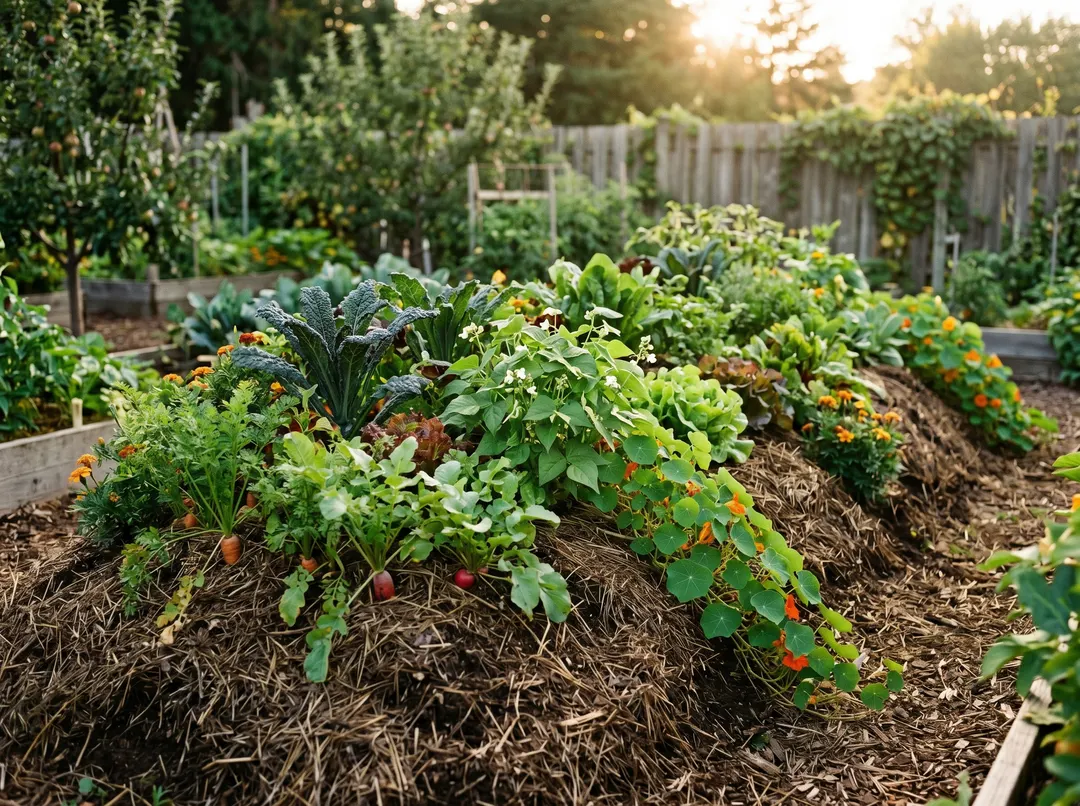 Butte de permaculture plantée