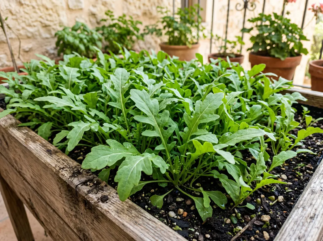 Roquette en jardinière